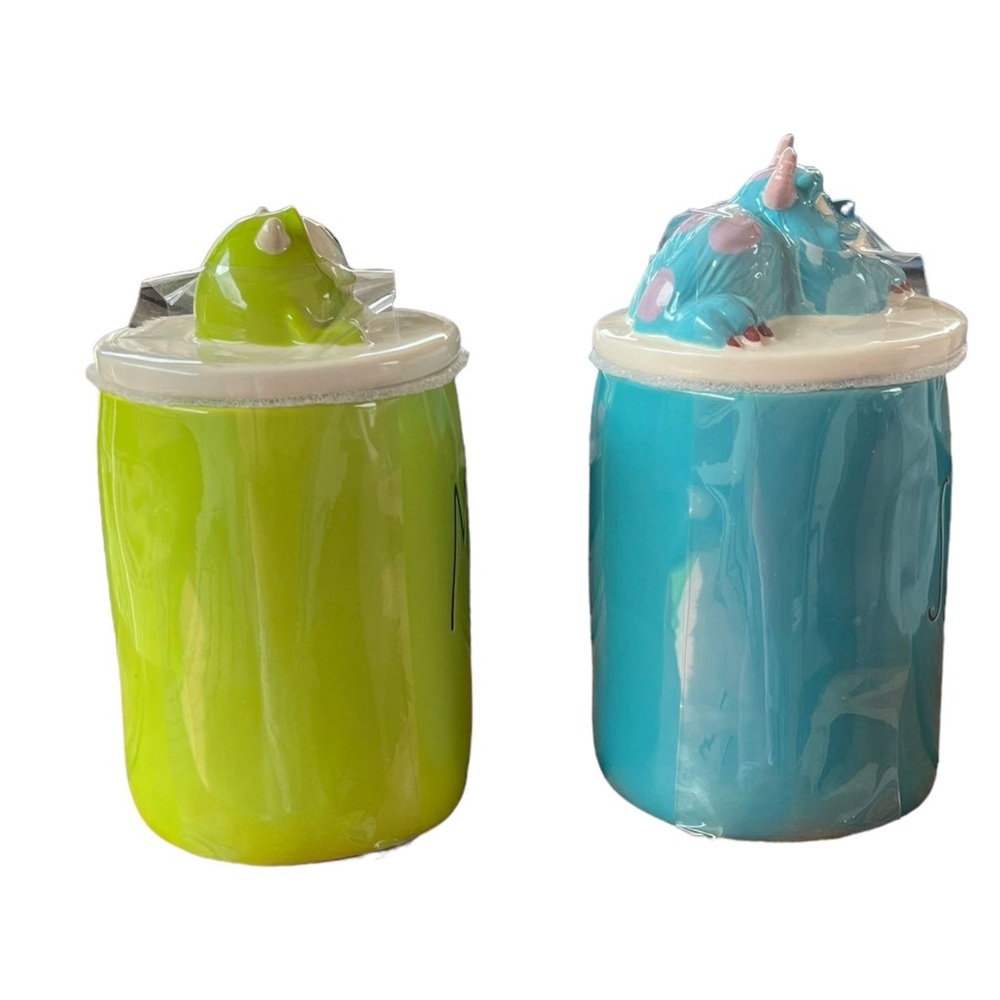 Rae Dunn Pixar Monsters Inc. Mike Wazowski & Sulley Mug Set Artisan Collection - Picture 2 of 7